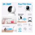 Camara videovigilancia Wifi Tapo TC71 / 2K / Interior / Rotacion 360º / Vision Nocturna / Alarma de Luz y Sonido