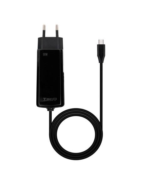Cargador para portátil universal automático GAN 90W Type-C PD / Tooq / Negro / TQLC-USBCGAN90PD-C