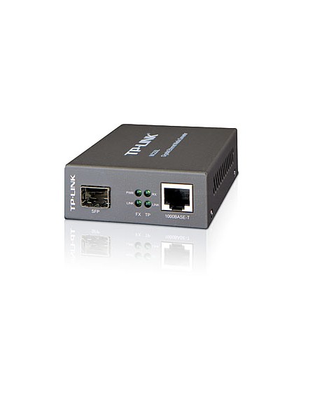 ÷ Convertidor fibra tp-link mc220l rj45 giga a ranura sfp giga minigbic montaje en chasis