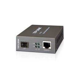 ÷ Convertidor fibra tp-link mc220l rj45 giga a ranura sfp giga minigbic montaje en chasis