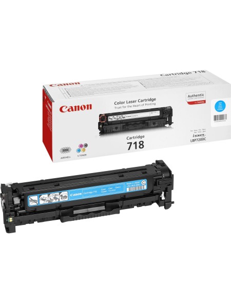 ÷ Tóner original canon crg-718c cian 2.900 páginas