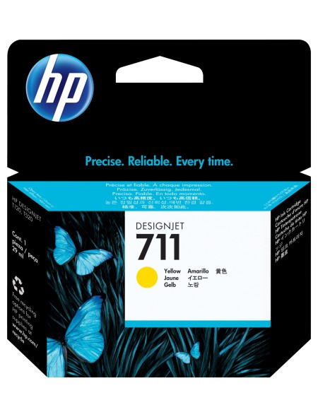 ÷ Tinta original hp n711 amarillo cz132a 80ml