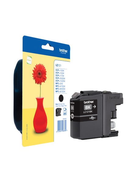 ÷ Tinta original brother lc121bkbp negro 7.1ml + alarma