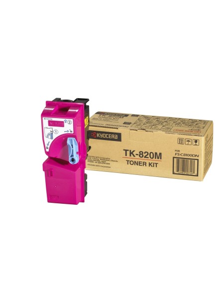 ÷ Tóner original kyocera tk-820m magenta 7.000 páginas