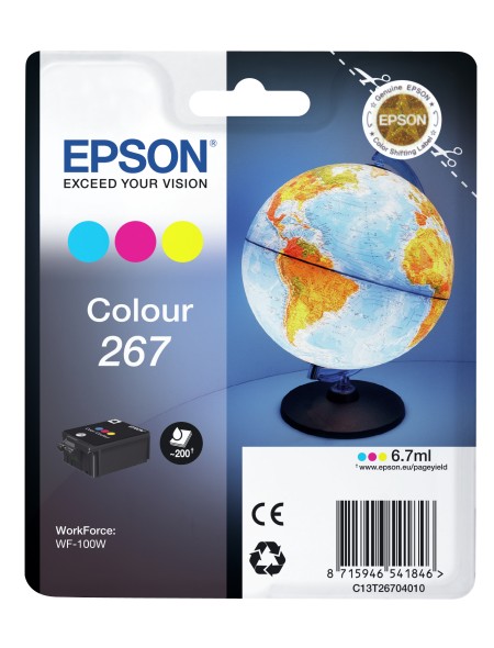 ÷ Tinta original epson t267 tricolor c13t26704010 6.7ml