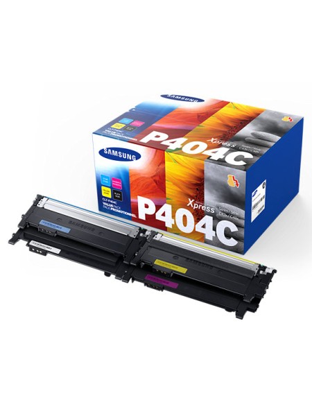 ÷ Pack 4 tóner originales samsung clt-p404c negro /cian / magenta / amarillo 1.500 páginas