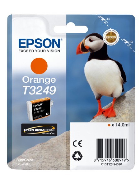÷ Tinta original epson t3249 naranja c13t32494010 14ml