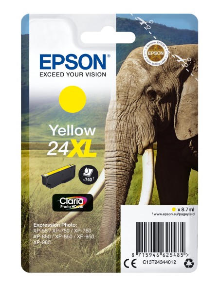 ÷ Tinta original epson t2434 xl amarillo c13t24344012 8.7ml