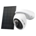 ÷ Camara exterior ip wifi tp-link tapo c660 4k 8mp panel solar ip65 v. nocturna color 360 ia