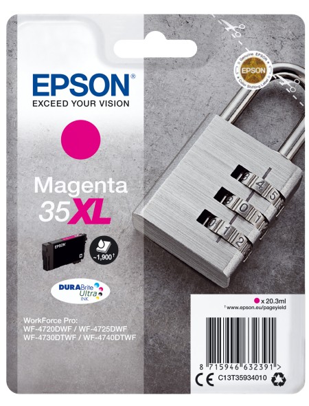 ÷ Tinta original epson t3593 xl magenta c13t35934010 20.3ml