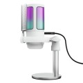 ÷ Microfono trust gxt 238w auron gaming usb iluminacion led patron cardioide tripode blanco