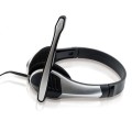 Auriculares con Microfono Conceptronic Polona 02b / estereo / Jack 3.5mm / VoIp / negro / Caja Rota