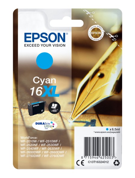 ÷ Tinta original epson t1632 xl amarillo c13t16324012 6.5ml