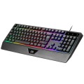 Teclado Gaming MK124 Mars Gaming / Teclas H-MECH / FRGB Rainbow / Ergonomico / Anti-Ghosting / PS4-PS5-XBOX / Negro