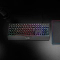 Teclado Gaming MK124 Mars Gaming / Teclas H-MECH / FRGB Rainbow / Ergonomico / Anti-Ghosting / PS4-PS5-XBOX / Negro