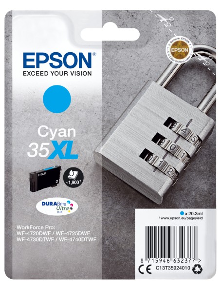÷ Tinta original epson t3592 xl cian c13t35924010 20.3ml