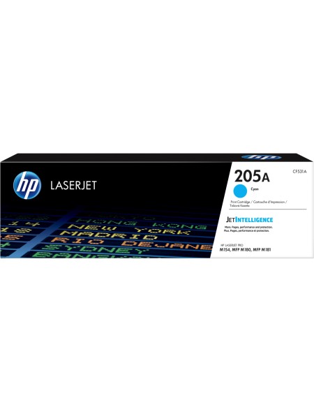 ÷ Tóner original hp cf531a cian 205a 900 páginas