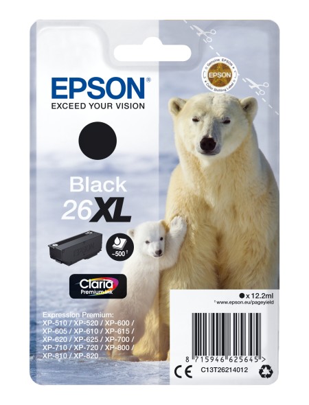 ÷ Tinta original epson t2621 xl negro c13t26214012 12.2ml