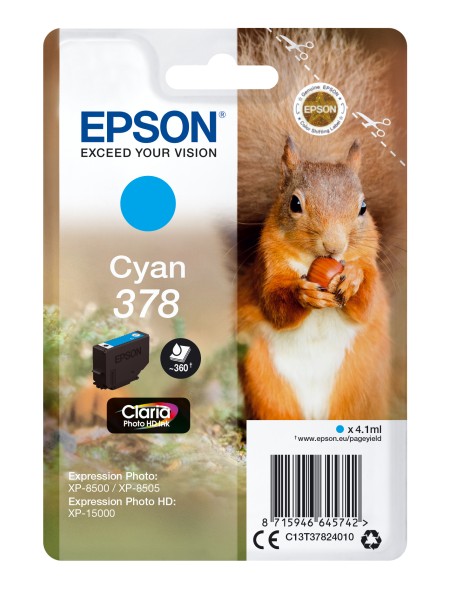 ÷ Tinta original epson t3782 cian c13t37824010 4.1ml