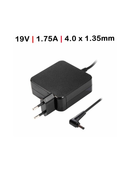 Cargador compatible para portátil ASUS 33W 19V 1.75A 4.0x1.35 mm / Tipo enchufe pared