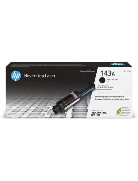 ÷ Kit de recarga original hp w1143a 143a negro 2.500 páginas