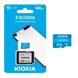 Micro sd hc Kioxia Exceria Uhs-I 64Gb 100mb/s / Clase 10 / Con adaptador / LMEX1L064GG2