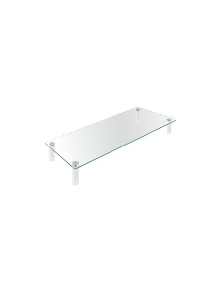 ÷ Soporte elevador para monitor tooq tqmr061 vidrio templado 20kg 560x210x80mm transparente