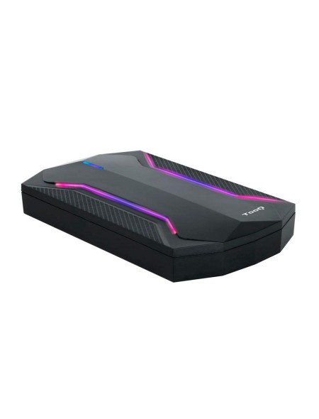 Caja externa Gaming 2.5 USB 3.0/3.1 Gen 1 / Sata / Tooq / 9.5mm / Leds Multicolor / TQE-2599RGB