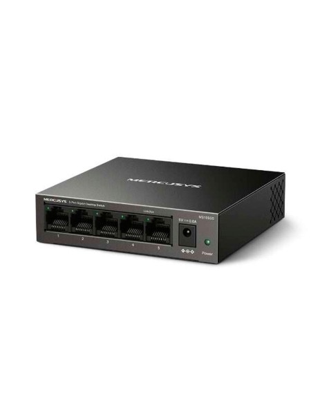 Switch 5p 10/100/1000 gigabit Mercusys / MS105GS / No gestionable / Carcasa Metalica