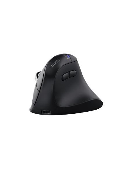 ÷ Mouse trust vyran wireless ergo 2400dpi 7 botones hyperscroll multidevice recargable usb-c negro