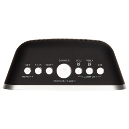 ÷ Radio despertador aiwa cru-19 black 2 puertos usb de carga 5v 2.4a