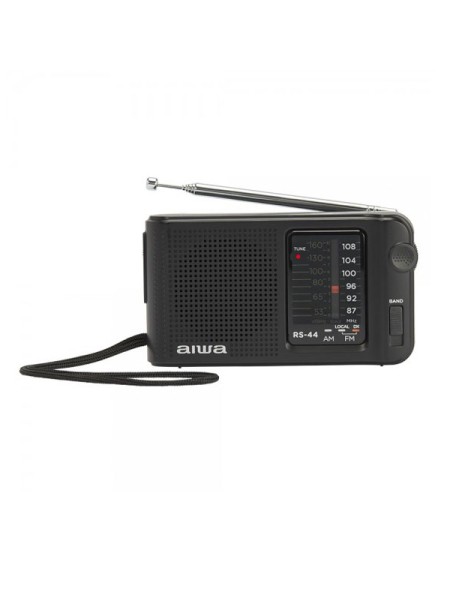 ÷ Radio analogica portatil aiwa rs-44 am/fm altavoz integrado jack 3.5mm negro vintage
