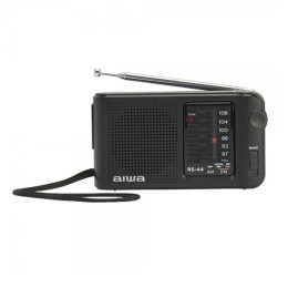 ÷ Radio analogica portatil aiwa rs-44 am/fm altavoz integrado jack 3.5mm negro vintage