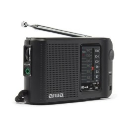 ÷ Radio analogica portatil aiwa rs-44 am/fm altavoz integrado jack 3.5mm negro vintage