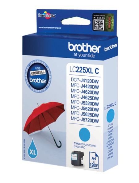 ÷ Tinta original brother lc225xlc cian 11.8m