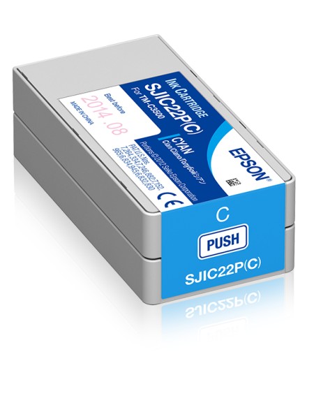 ÷ Tinta original epson sjic22p cian 32.5ml
