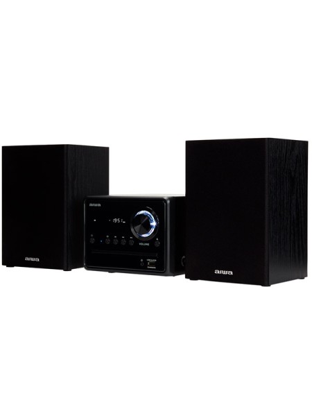 ÷ Micro cadena de musica aiwa msbtu-300 bluetooth 4.2 reproductor de cd / usb radio fm 2 altavoces 10+