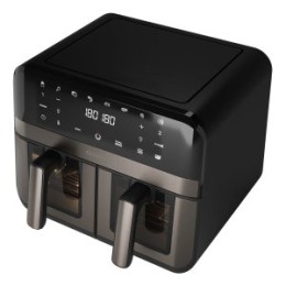 ÷ Freidora por aire aiwa futago afr-9000 9l 2400w 8 programas doble cesta y ventana acero