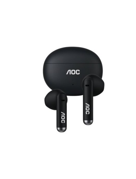 ÷ Auricular intrauditivo bluetooth aoc act1501bk tws ipx4 mic negro reproduccion 20h carga usb-c tacti