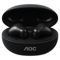 ÷ Auricular intrauditivo bluetooth aoc act1501bk tws ipx4 mic negro reproduccion 20h carga usb-c tacti
