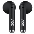 ÷ Auricular intrauditivo bluetooth aoc act1501bk tws ipx4 mic negro reproduccion 20h carga usb-c tacti
