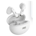 ÷ Auricular intrauditivo bluetooth aoc act1501wt tws ipx4 mic blanco reproduccion 20h carga usb-c tact