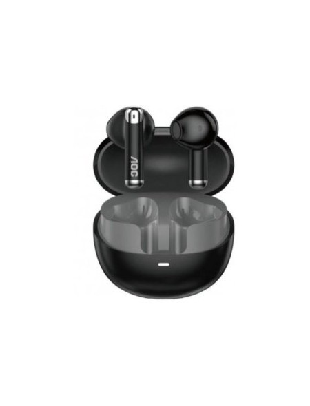 ÷ Auricular intrauditivo bluetooth aoc act2504bk tws anc mic negro reproduccion 28h carga usb-c tactil