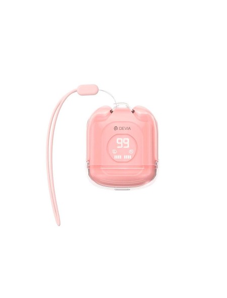 Auricular inalámbrico Devia Smart M6 / TWS / Bt 5.3 / 250 mAh / Rosa
