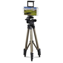 ÷ Soporte smartphone hama 106-3d extendible 4 secciones aluminio color beige