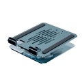 Soporte universal aluminio para Tablet Conceptronic / Giratorio - Plegable / Base Rotacion 360º / Altura Ajustable / Gris / THANA09G
