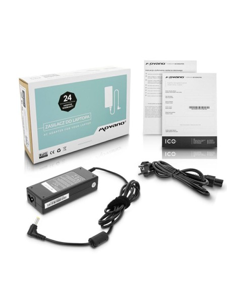 Cargador compatible para portátil FUJITSU / LENOVO 90W 20V 4.5A 5.5x2.5 mm Movano