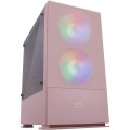 ÷ Caja microatx gaming mars gaming mcz pink frontal mesh con 2xventilador rgb ventana lateral total us
