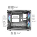 ÷ Caja microatx cube gaming mars gaming mc400 black frontal mesh dise?o cube 3xventiladores 120mm rgb 