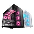 ÷ Caja microatx gaming mars gaming mcfusionm cristal curvado gpu 445mm 1x3.5 2x2.5 negro